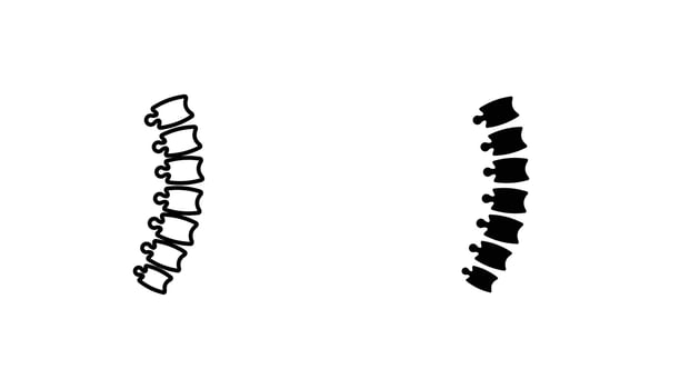 Spine icon in editable stroke and flat illustrations vector
