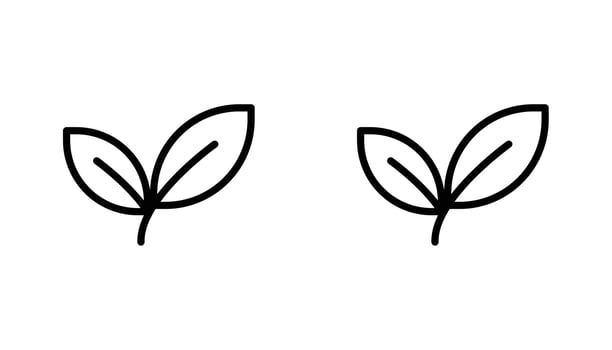 Vegan icon in editable stroke and flat illustrations vector