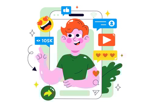 Social Media Reels and Short Content for Online Promotion vector