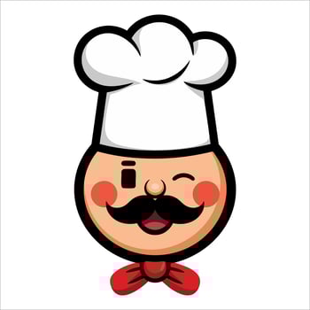 Winked chef man face cartoon logo mascot. illustration perfect for restaurant branding, food service, and culinary themed designs. vector
