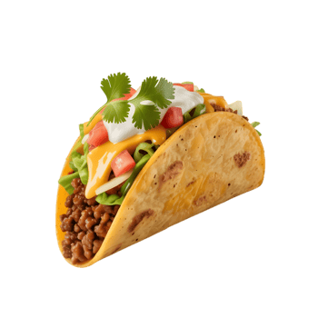 Beef Taco with Cilantro Top Right view png