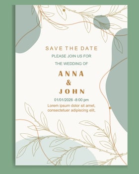 Save the date invitation design vector