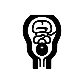 Solid icon stillbirth vector