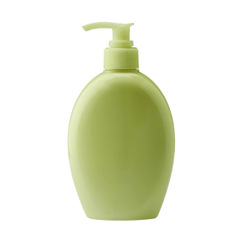 Green Lotion Bottle on Transparent Background png