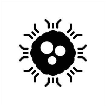 Solid icon malignant-tumor vector