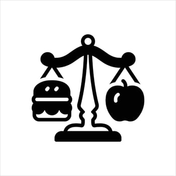 Solid icon rational-nutrition vector