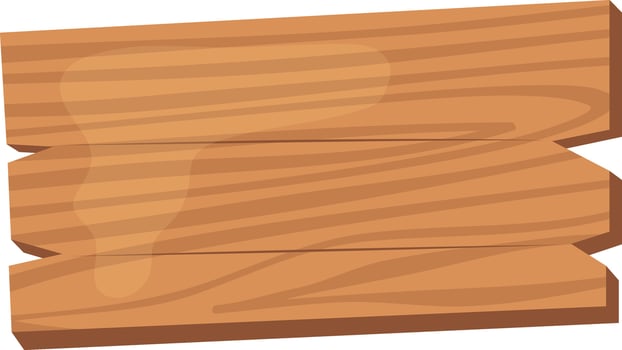 Wooden Sign Board Shape. Cartoon Illustration. vector