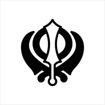 Solid icon sikh-symbol vector