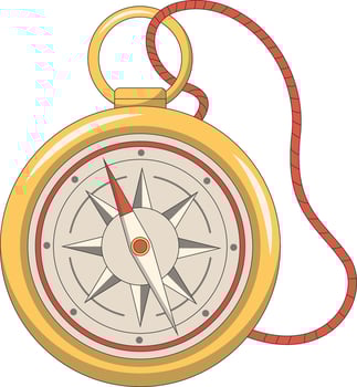 Cartoon Pirate Treasure. Sea Adventure Element. vector
