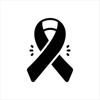 Solid icon cancer vector