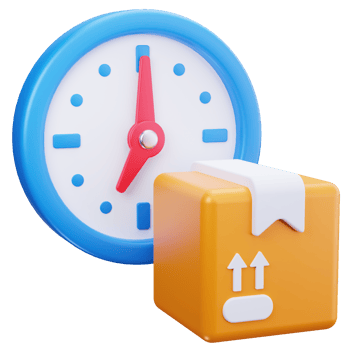 3D Icon Delivery Time Countdown Clock png