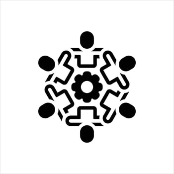 Solid icon teaming vector