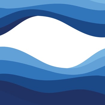 abstract blue wave background with flowing lines and copy space for modern designs and banners vector