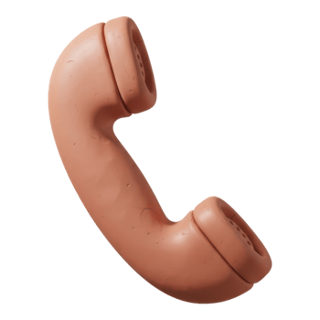 3d telephone receiver isolated on transparent background png