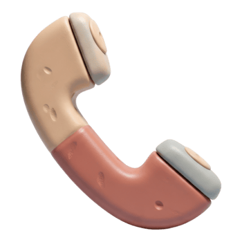 Retro telephone receiver isolated on transparent background png