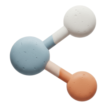Abstract molecule shape isolated on transparent background png