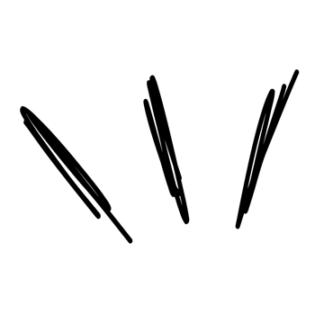 a black and white drawing of three black and white lines png