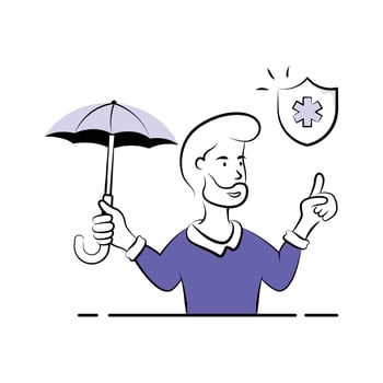 Ready to use hand drawn illustration of health protection vector