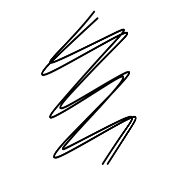 a black and white drawing of a zigzag line png