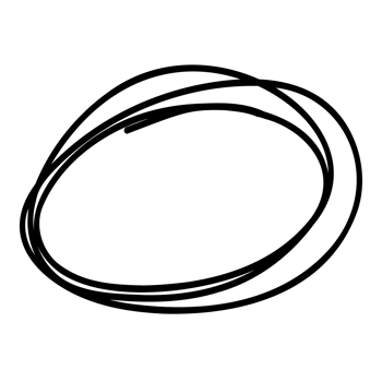 a black and white drawing of a circle with a line png