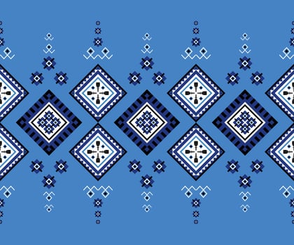 Geometric pattern in blue and white, offering a sophisticated design and elegant appearance. Featuring a seamless repeating design suitable for various creative projects vector