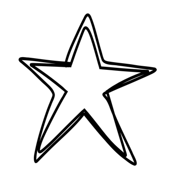 star icon, black and white, on transparent background png
