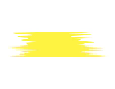 Yellow Brushstroke on White Background for Creative Designs. vector