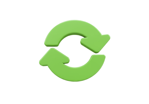 3D Green Refresh Loop Icon png