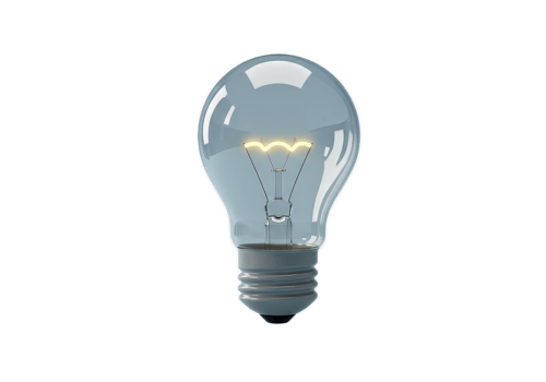 Glowing Incandescent Light Bulb png