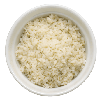 Steaming bowl of fluffy white rice png