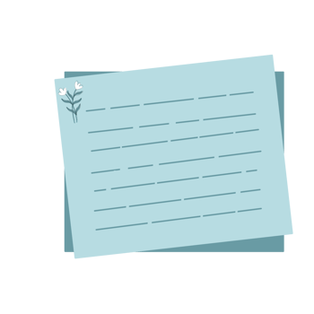 Paper memo notes cutes png