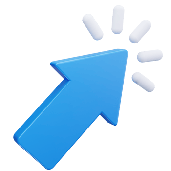 3D Icon Cursor Click Pointer Arrow png
