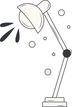 Black and White Podcast Element. Broadcasting Doodle Element. Isolated on White Background. vector
