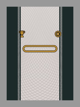Elegant Door with Decorative Elements in Classic Style vector