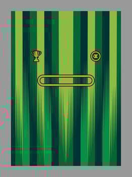 Vertical striped jersey with facelike details vector