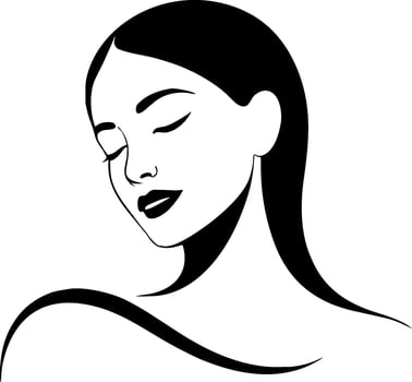 Stylish Woman Face Logo Designs vector
