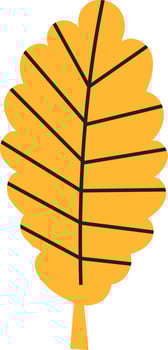Simple illustration featuring a vibrant yellow autumn leaf gracefully falling against a clean white background, perfect for enhancing seasonal projects and designs vector