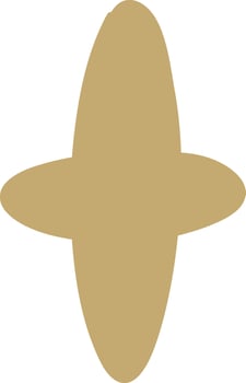 Gold cross featuring rounded edges, symbolizing faith, hope, and Christianity, serving as an ideal element for religious projects and Easter celebrations, radiating spirituality and devotion vector