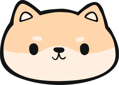 Cute shiba inu dog face cartoon illustration, Kawaii shiba face hand drawn cartoon doodle png