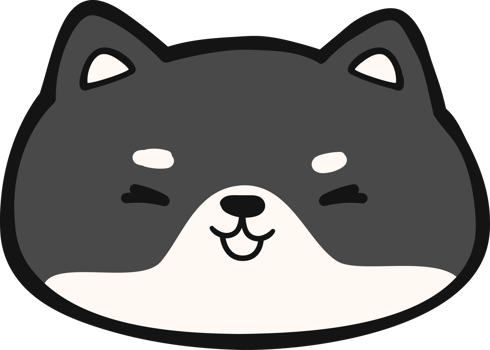 Cute shiba inu dog face cartoon illustration, Kawaii shiba excited face hand drawn cartoon doodle png