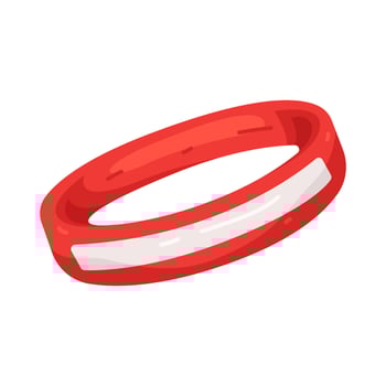 Illustration of a indonesia independence day red and white bracelet vector