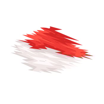 Illustration of Indonesia Flag Brush vector