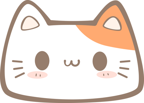Cute hand drawn orange cat happy face cartoon illustration, Kawaii cat happy face pastel cartoon doodle png
