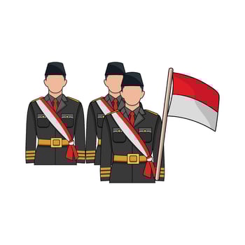 Parade to Celebrate Indonesia's Independence Day vector