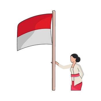Celebrating Indonesian Independence Day vector