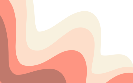 Wave wavy curve element design boho png