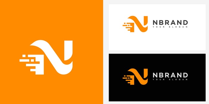 Letter N Logo Brand Identity Design vector