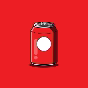 Red Soda Can Illustration vector