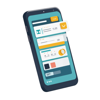 smartphone displaying various productivity applications, including task management and scheduling tools, designed to enhance user efficiency and organization. vibrant interface showcases png