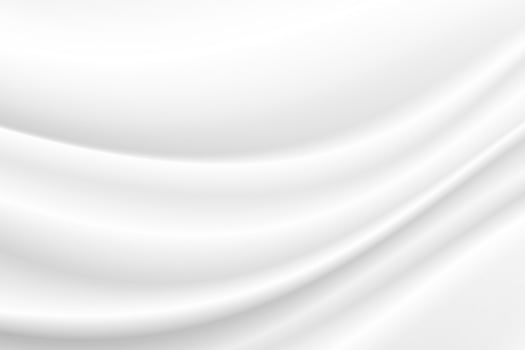 white silk cloth fabric wave overlapping with light and shadow. white and gray abstract texture background and copy space vector